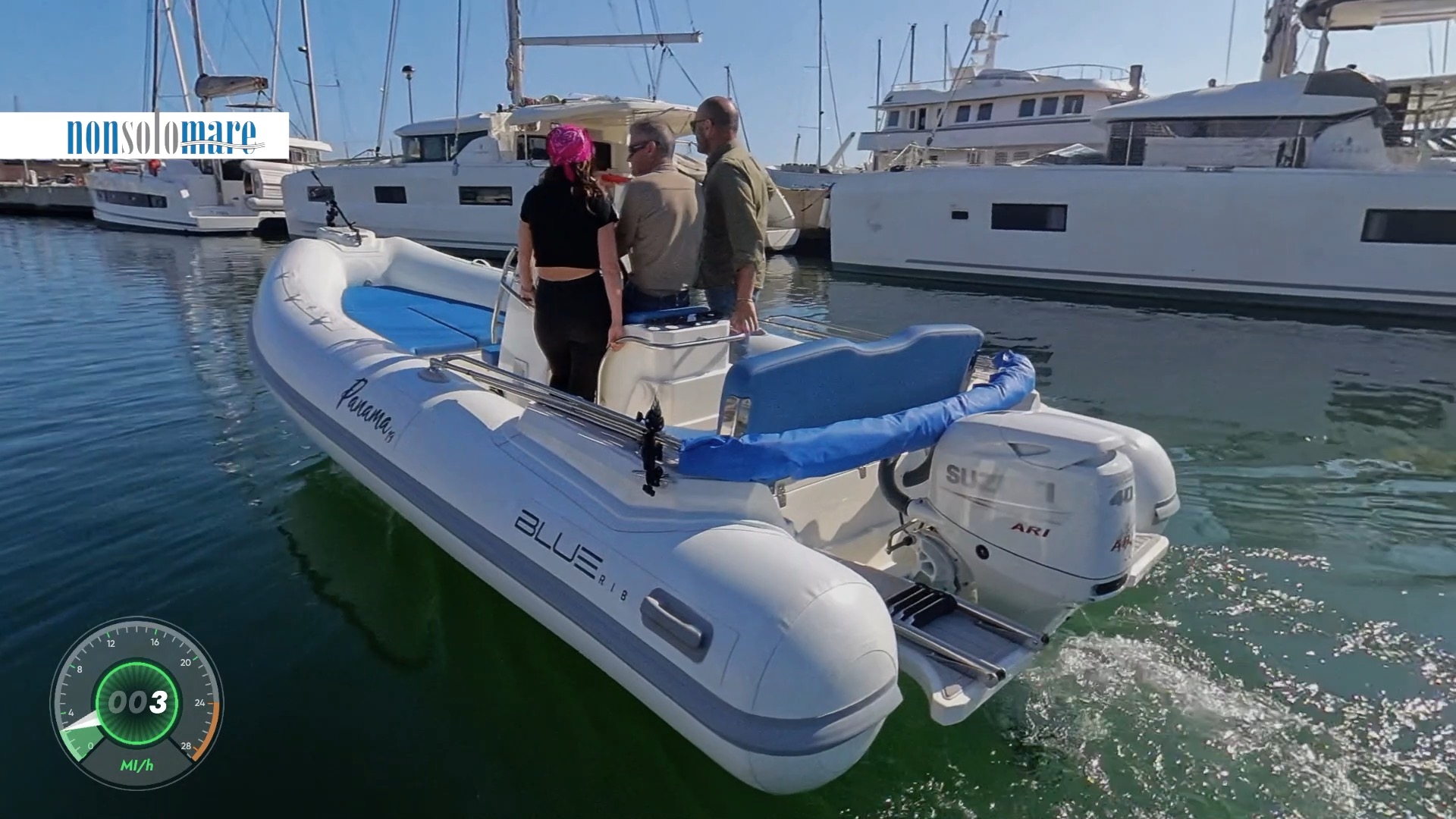 Blue RIB Panama 19 prova in mare con Suzuki 40 ARI
