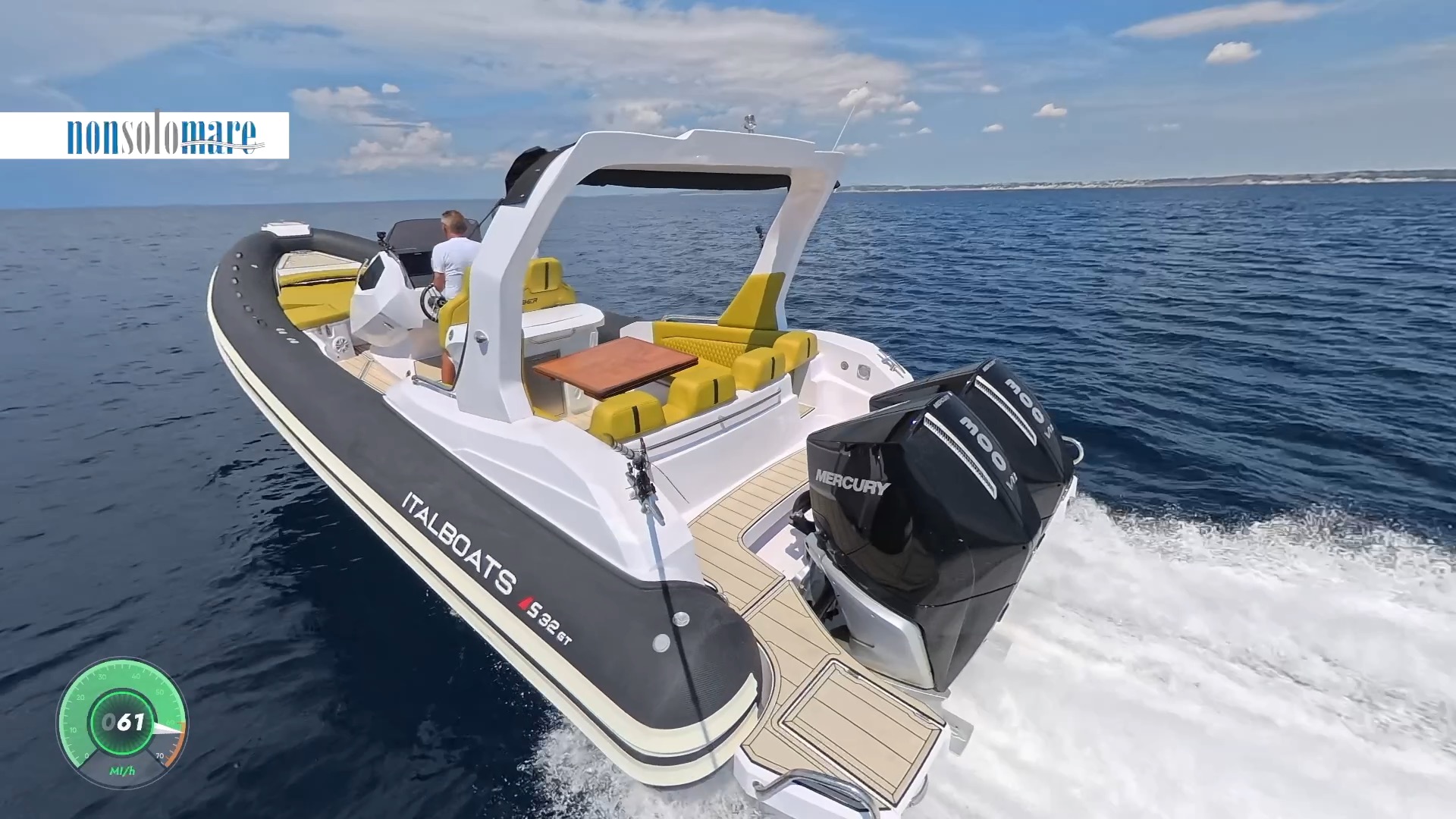 Italboats Stingher 32 GT prova in mare con 2 Mercury V8 da 300 cavalli