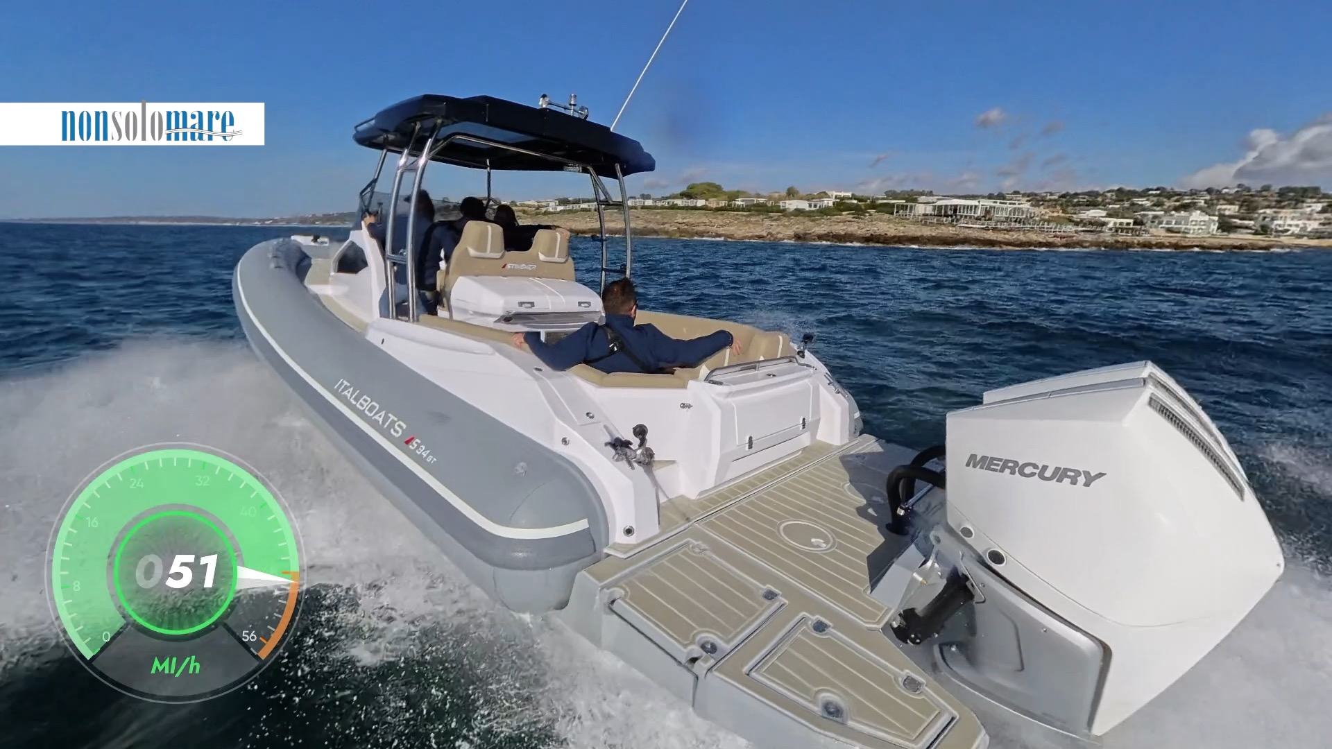 Stingher 34GT by Italboats prova in mare con 2 Mercury V8 da 300CV